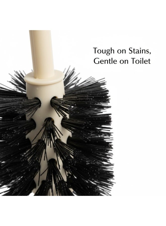 Casa Bella The Brand Toilet Brush with Holder Set, Hygienic Ventilated Bathroom Cleaning Brush, Strong Bristles, Splash-Free Deep Cleaning, Modern Space-Saving Design - Perfect toilet cleaning Accessories for Office, Home - Image 3